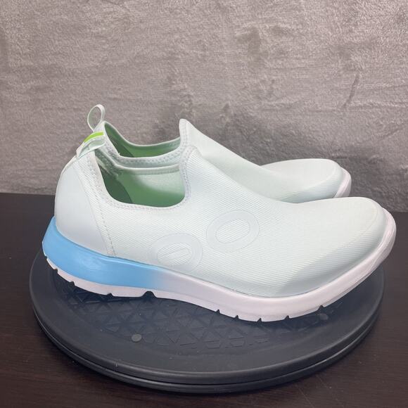 OOFOS OOmg Sport Womens Size 9 Blue White Ombre Slip On Comfort Casual Shoes - Picture 1 of 10